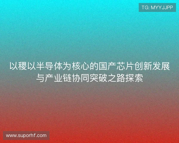 以稷以半导体为核心的国产芯片创新发展与产业链协同突破之路探索